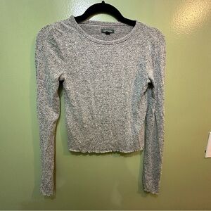Women’s Wild Fable Heathered Gray Long Sleeve Top